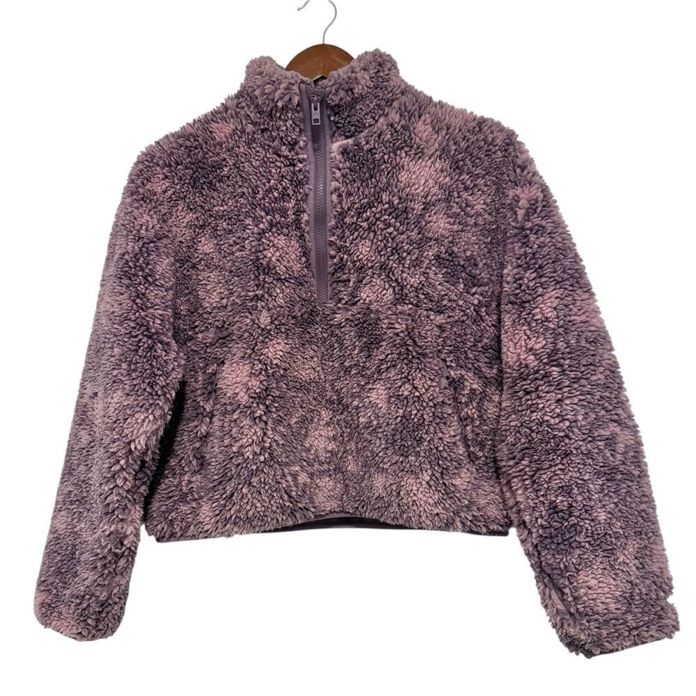 Aritzia TNA Rush Sweater Sherpa 1/2 Zip Pullover Oversized XS